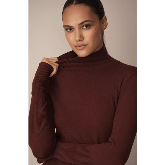 Anthropologie SUNDAYS Andes Mini Sweater Dress in Neutral Burgundy L NWT $242 - Picture 3 of 6